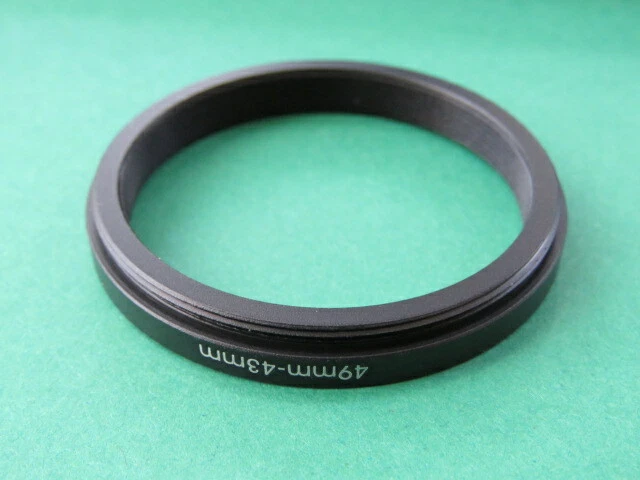 49mm-43mm Stepping Step Down Male-Female Lens Filter Ring Adapter 49mm-43mm - Image 2 of 2