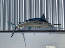 120" Blue Marlin Right Facing Half Mount Fish Replica - Quick Production