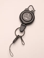 30" Nylon Cord Fly Fishing Retractor Reel Zinger w/snap hook and removable loop