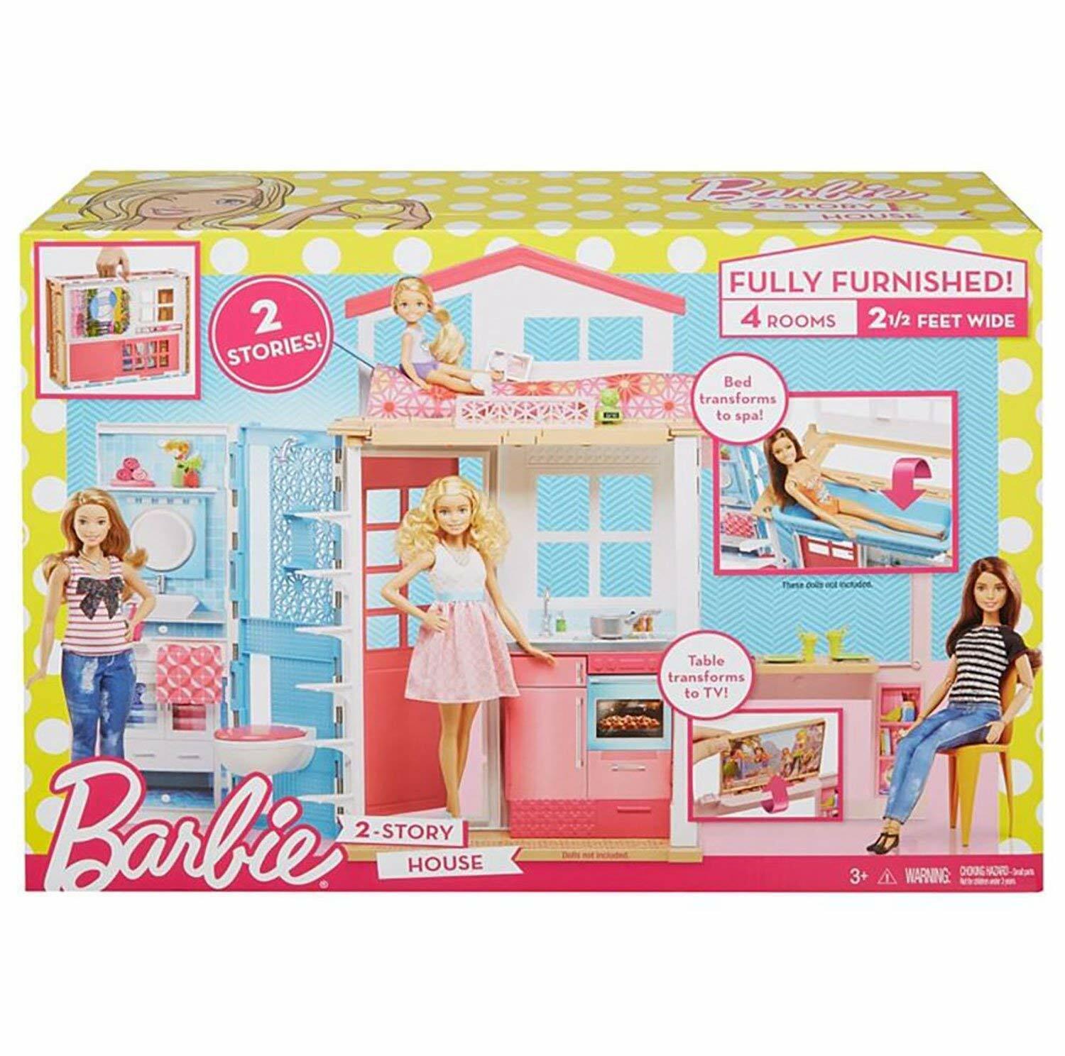 Barbie House 2 Floors Doll Transparente