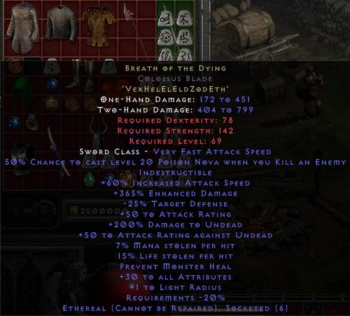 Diablo 2 Resurrected Breath Of the Dying365%15% ETH CB BOTD D2R-PC,PS4,PS5