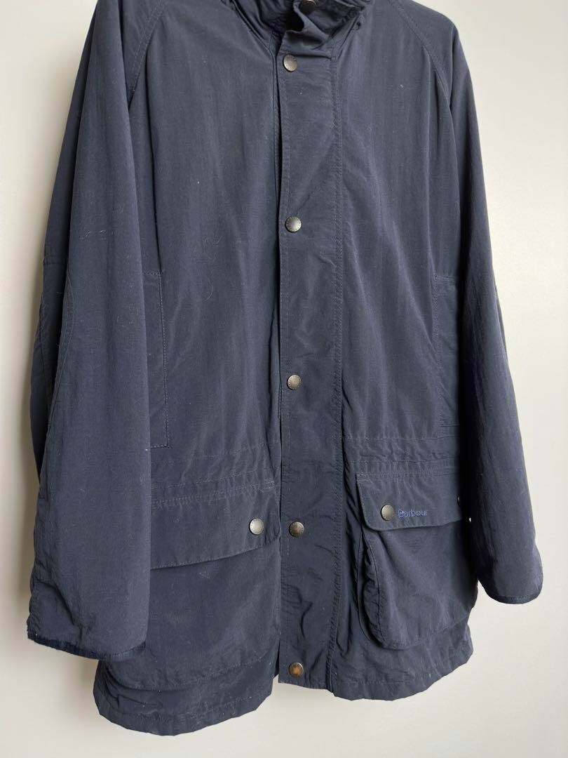 Barbour Nylon Half Jacket Coat Old 3 warrants Nylon 100% men Size 