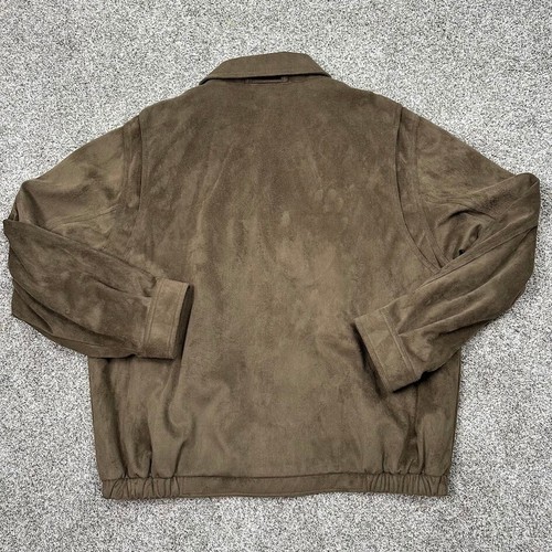 Claiborne Bomber Jacket Sueded Finish XL Mens Brown - Picture 7 of 11