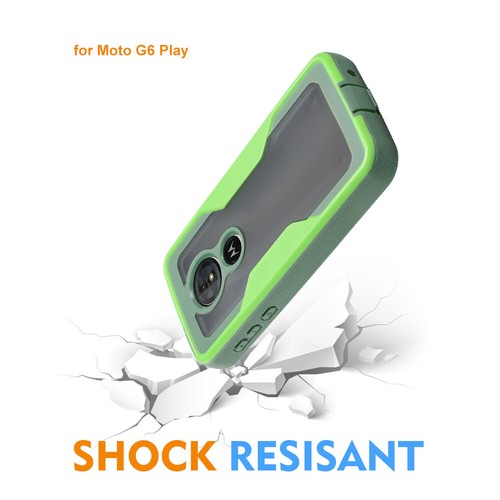 Für 5,7" Motorola Moto G6 Play Hybrid Gürtelclip Holster Ständer Stoßfänger Hülle - Bild 27 von 27
