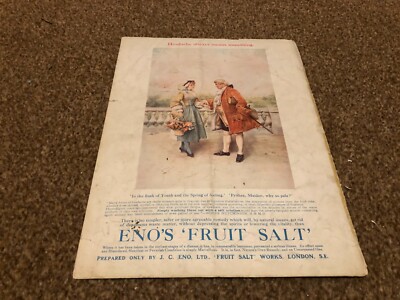 PLPS4 WERBUNG 11X8 ENO'S FRUCHTSALZE.. KOPFSCHMERZEN BEDEUTEN IMMER ETWAS
