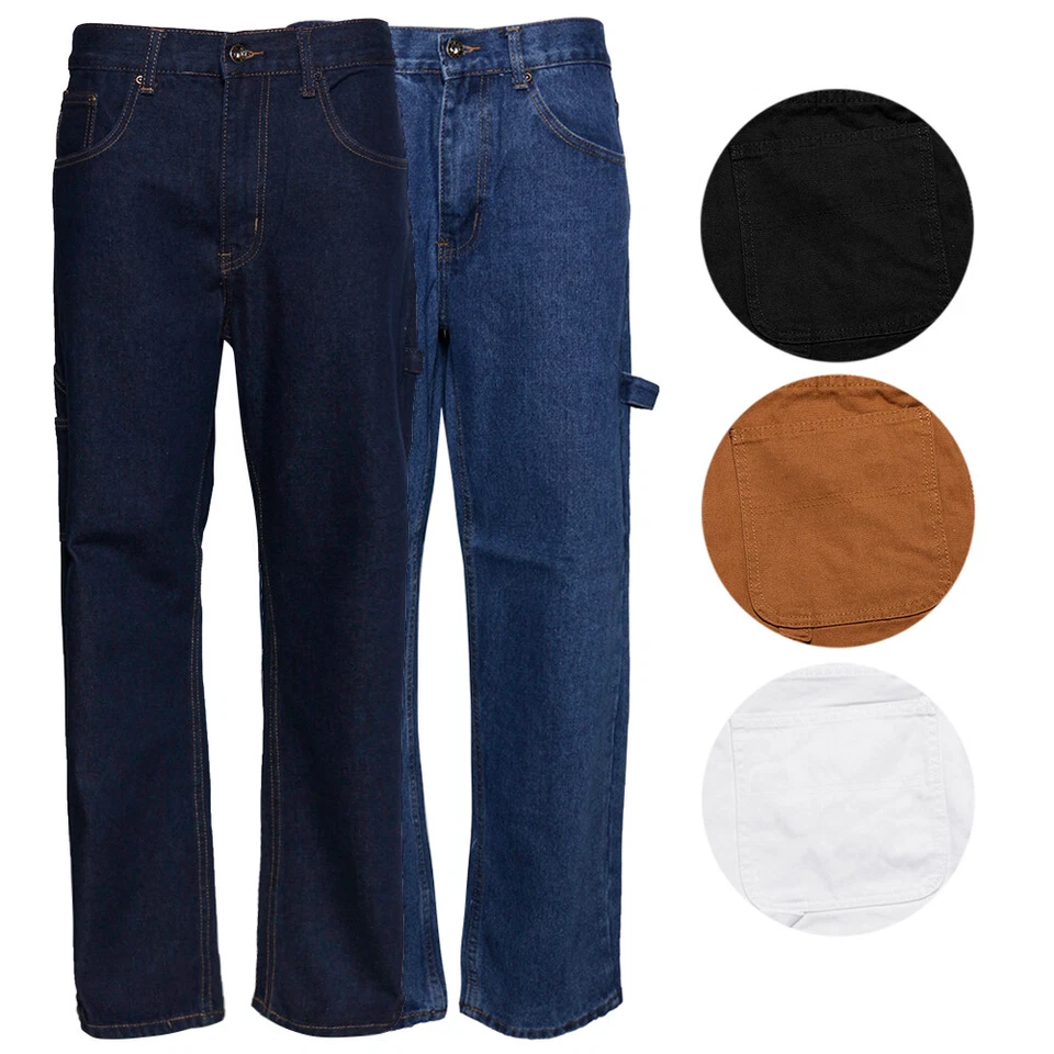 Pantalones de mezclilla para hombre de algodón premium pierna recta calce regular estilo CA8929