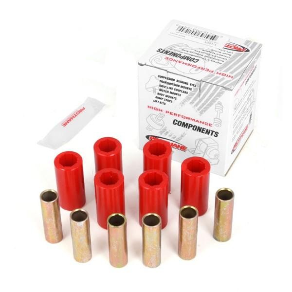 Kit bagues de ressort Jeep CJ6 rouge contre le jeu de direction