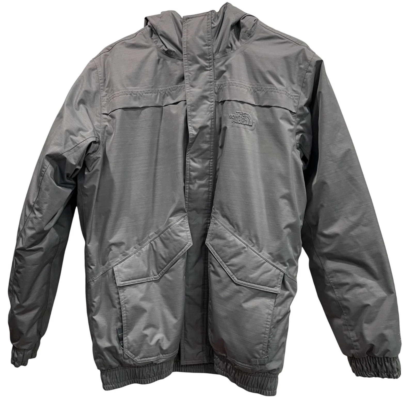 The North Face Boys Hooded Down Winter Jacket XL Gray Coat Outdoor Gorpcore Ski
