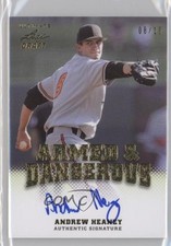 2012 Leaf Ultimate Draft Armed & Dangerous Gold 8/10 Andrew Heaney Auto 2x6