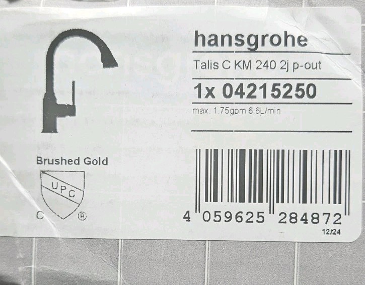 Hansgrohe Talis 1.75 GPM Pull Down Faucet HighArc Spout Lock
