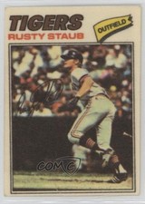 1977 Topps Baseball Patches Cloth Stickers Rusty Staub (Two Star Back) #46 8d4