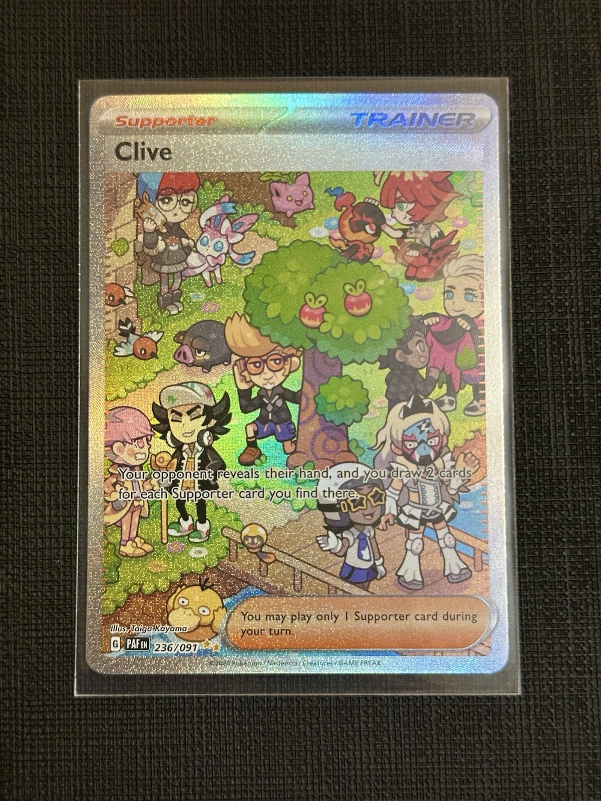 Pokemon Clive 236/091 Special Illustration Rare Full Art SV Paldean Fates NM