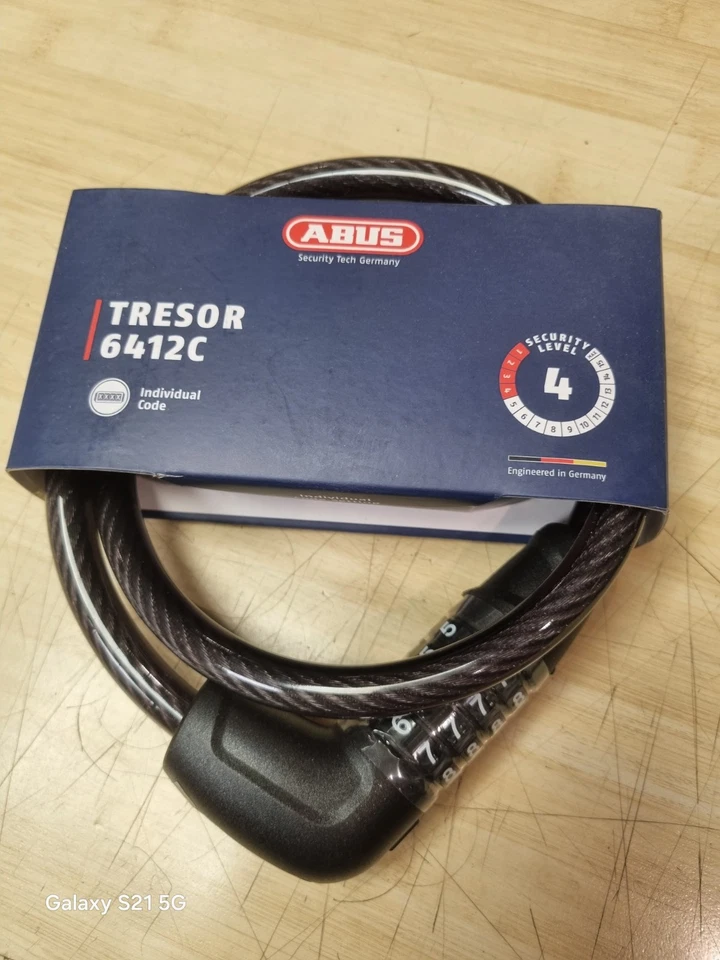 ABUS TRESOR 6412C Antivol de vélo à code Ø12mm 85cm noir *NEUF* - Photo 1/2
