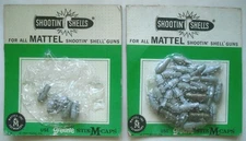 Vintage 1958 Mattel Shootin' Shells Package New Card Unopened TOY + Opened Pack