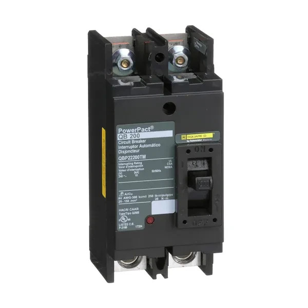 Molded Case Circuit Breaker, POWERPACT Q Series, 200A, 2 Pole, 240V AC, 10kA at