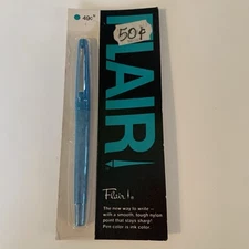 Vintage 1971 FLAIR Pen Teal Sealed Paper Mate NOS Gillette Made In USA Sealed