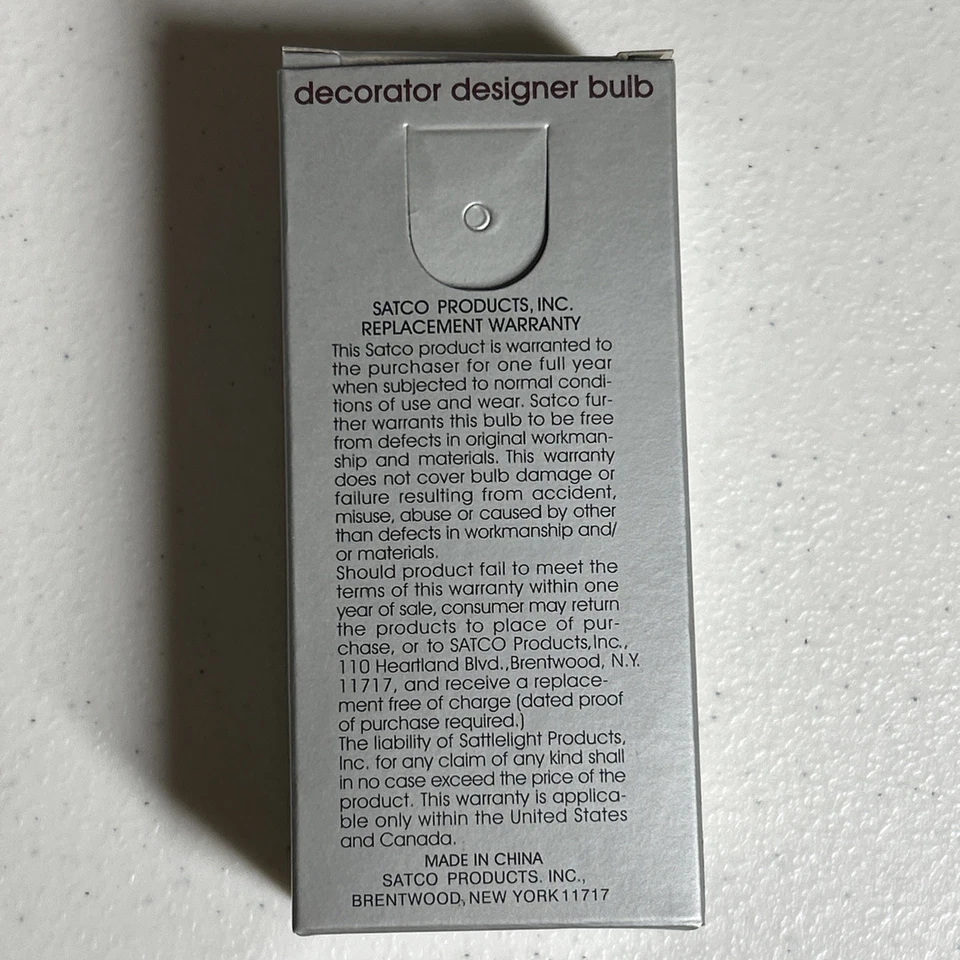 (4 PACK) Spun Satin Decorative Bulb Satco S3404 40W 120v Candelabra Base 40C11 - Image 4 of 4