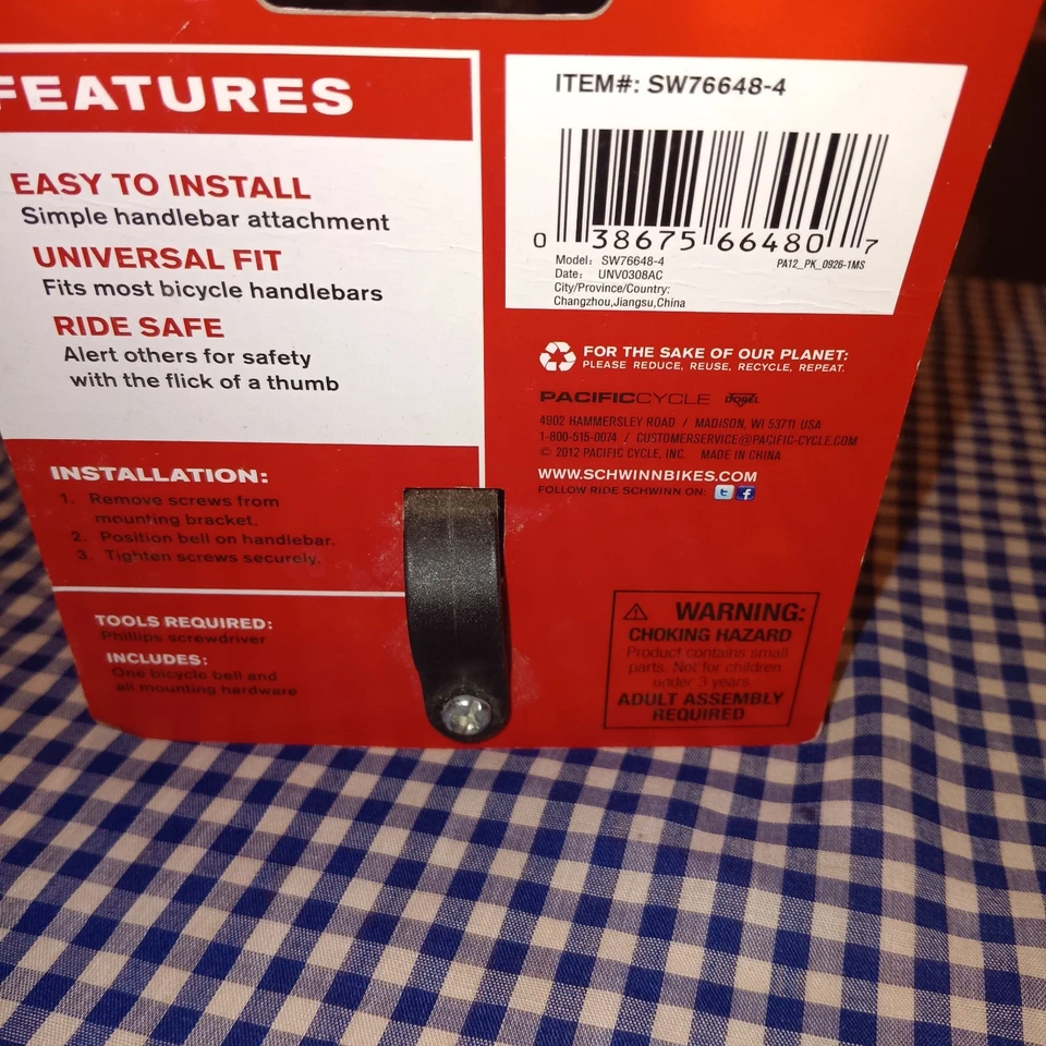 Schwinn Classic -Dinger- Bicycle Bell SW77672-4. New Old Stock 1b3 - Image 4 of 4