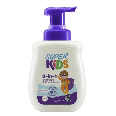 Superkids Blueberry 2in1 Shampoo and Conditioner Cleanses delicate hair 500 ML