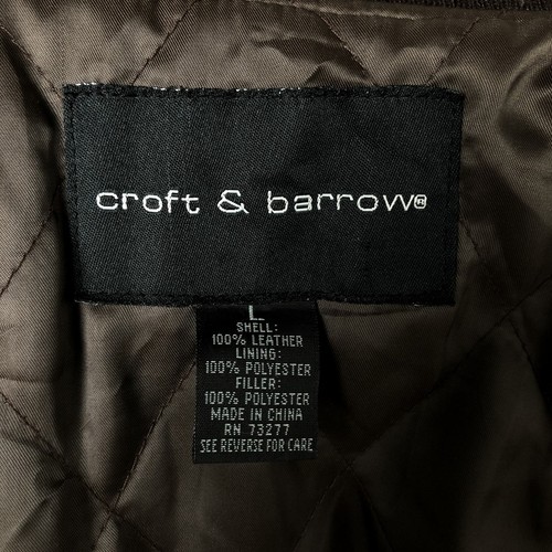 Used Craft and Barrow CROFT and BARROW padded suede leather jacket size L men's - Picture 4 of 9