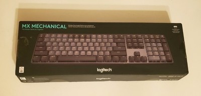 Logitech MX Mechanical Wireless Lighted Keyboard Graphite, Tactile Quiet New