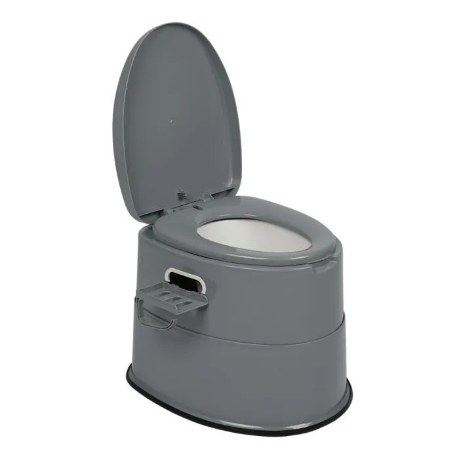 Toilette portable de camping grise pour le voyage en mer et les nuits sous la tente