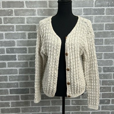 TRAVERSE BAY WOOLEN COMPANY   VINTAGE CARDIGAN SWEATER   MADE IN THE USA
