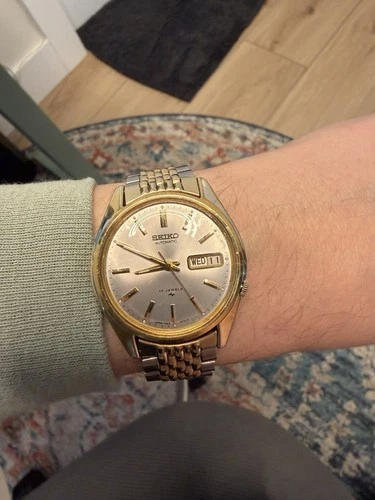 Seiko 1977 Vintage - 36mm - 7009-8129 Automatic Two Tone Gold Silver Watch