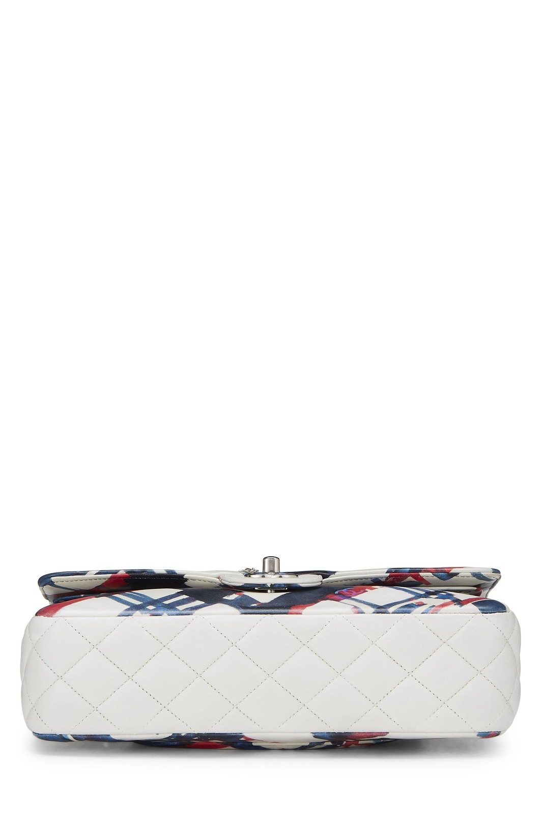 Chanel White & Multicolor Plaid Calfskin Airline Classic Double Flap Medium image 5