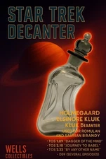 STAR TREK BOTTLE, TOS, Mr. Scott's Saurian Aldebaran Whiskey Brandy Decanter 