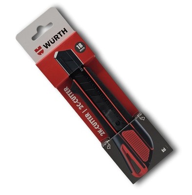 WÜRTH 18mm 2K CUTTERMESSER mit 3 Klingen extrem Scharf - 071566295
