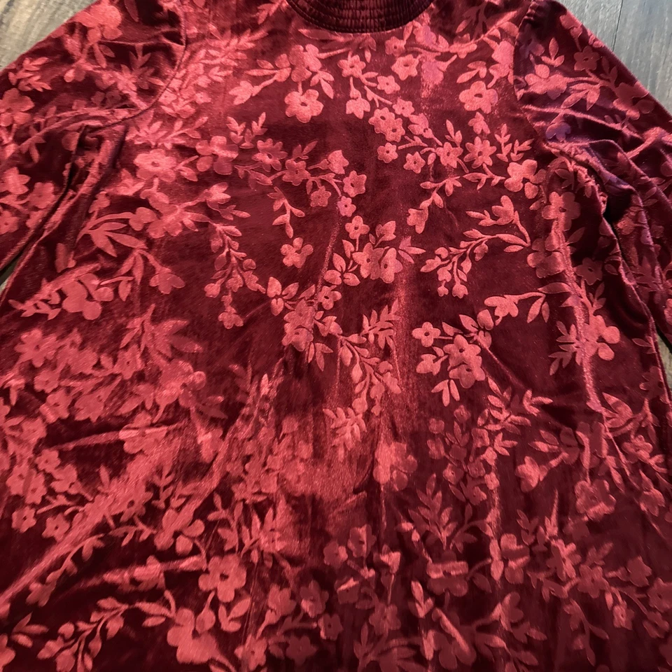 Vestido Matilda Jane Niñas Borgoña Rojo Terciopelo Melanie Cambio 8 Nuevo Vacaciones Foto 3 de 4