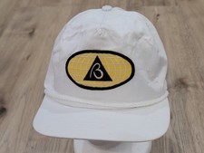 VTG-1980s B Worldwide White Adjustable Cap Hat Tournament Headwear Made in USA