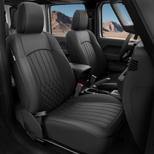Feinepro Jeep Wrangler Seat Covers 4 Door 2018-2026 Custom Full Set Faux Leather Feinepro Jeep Wrangler Seat Covers 4 Door 2018-2026 Custom Full Set Faux Leather