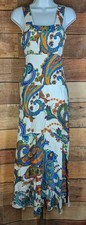 1 State Maxi Sundress~womens Small~Paisley White Multicolor