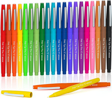 20 Colors Felt Tip Pens, Medium Point Assorted Colors Markers Pens For Journalin