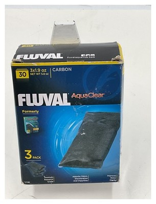 Fluval AquaClear 30 Activated Carbon Filter Inserts 3-Pack Aquarium Media A1382