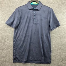 G/FORE Men's Camo Golf Polo Shirt Large Blue Short Sleeve Performance Top