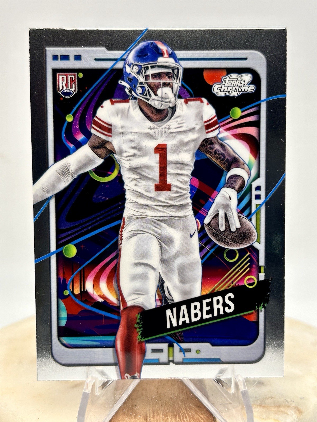 2024 Topps Chrome Cosmic Malik Nabers RC Base #167 New York Giants Rookie