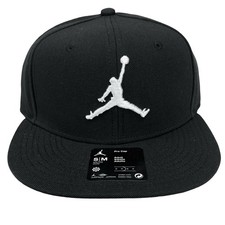 Jordan Pro Cap Snapback Adjustable Hat Cap Size S/M Black White FV5296-010