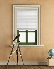 1" Cordless Vinyl Light Filtering Blinds 1-Piece White 35" W x 64" L