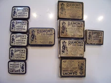 Eleven (11) Vintage Ramon's Aspirin Tablets Tins & Cardboard Boxes, 4 Sizes
