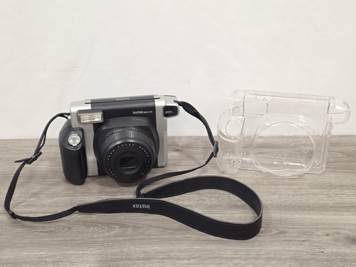 Fujifilm Instax Wide 300 Instant Film Camera Black Silver W/Case + Batteries - Picture 3 of 17