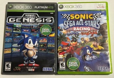XBOX 360 Game Lot - Sonic Ultimate Genesis Collection & Sonic Sega Racing