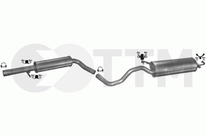 Ligne d'échappement Seat Leon 1.6 1.9 D en acier renforcé anti-corrosion