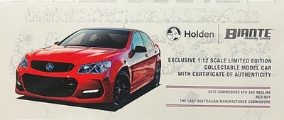 2017 HOLDEN 1:12 BIANTE VFII COMMODORE SSV REDLINE LAST CAR 201/220 Mint