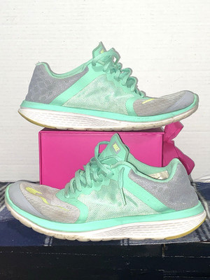 Nike FS Lite Run 3 Women Sz 8.5 Gray Mint Green Seafoam Running Shoes 807145-003