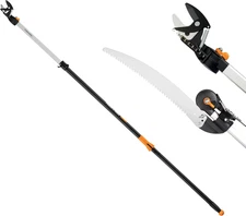 Fiskars 2-In-1 Extendable Tree Pruner and Pole Saw (Extends 7.9 - 12 Feet) with 