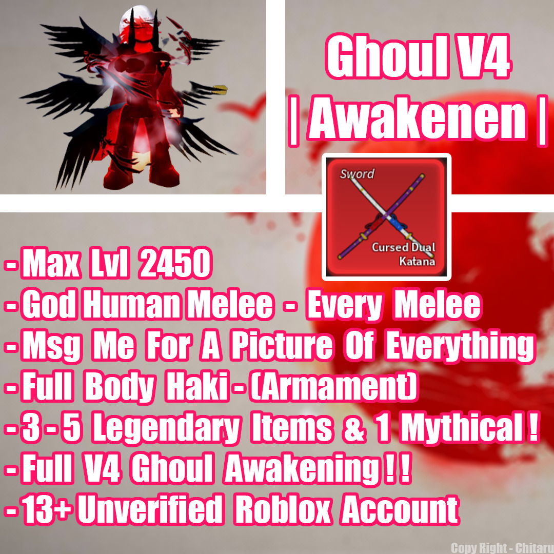 Ghoul V4 Level Max #ggmax #v4bloxfruits #doughbloxfruits #roblox