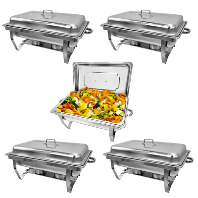 5 Pack Chafing Dish Buffet Set Food Warmer for Parties Buffets for Home 8QT